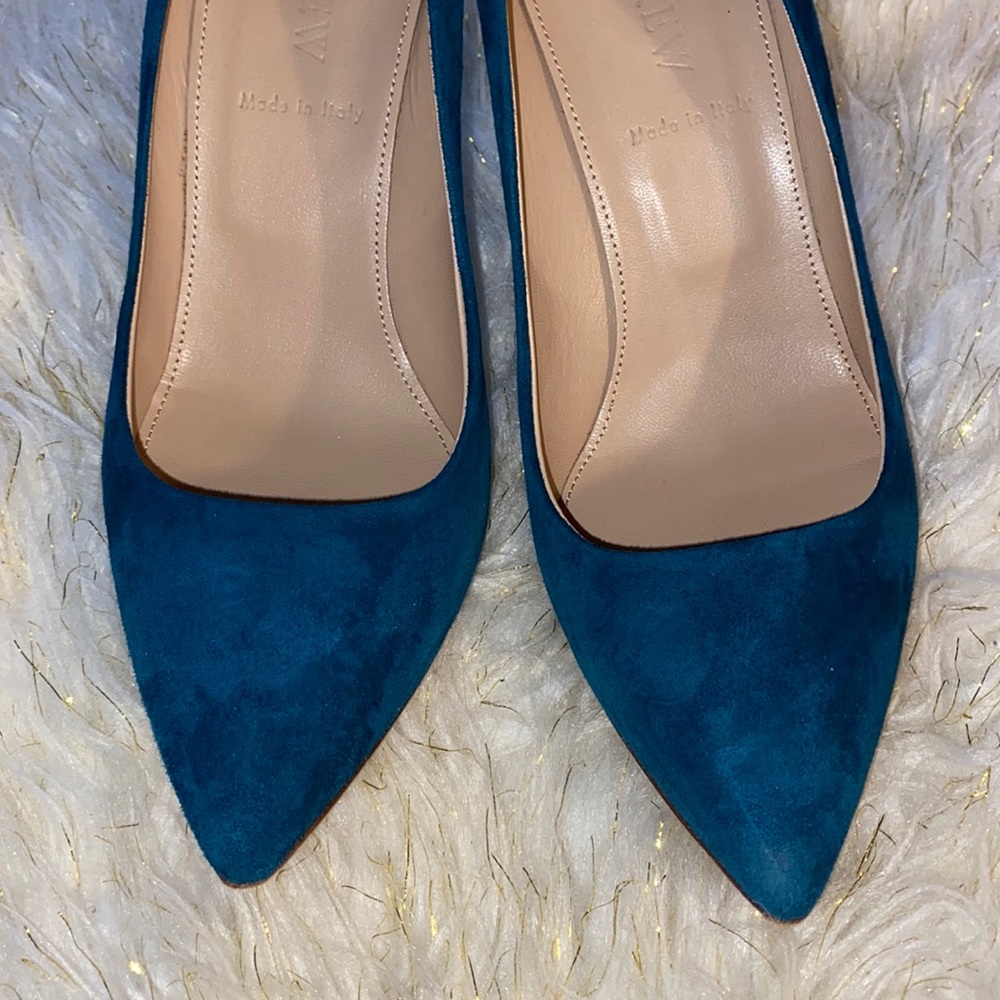 J CREW Gorgeous Everly Teal Suede Pumps - Picture 8 of 8